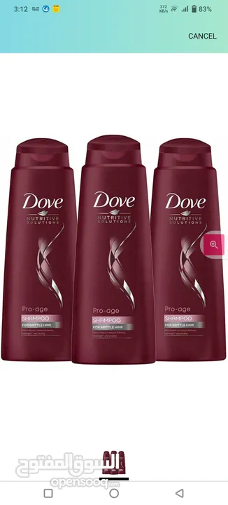 dove pro age shampoo pack of 3