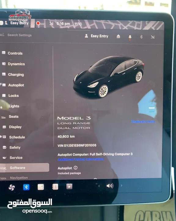 تيسلا مودل 3 موديل 2022 Tesla model 3 Dual motor Long Range 2022  ممشى 40 الف كم