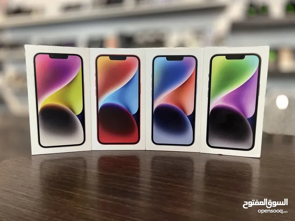 iPhone 14. (128GB/256GB) جديد كفالة شرق اوسط يوجد بكج اصلي