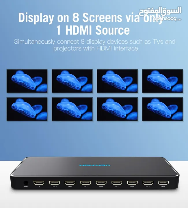 موزع شاشات 8*1 HDMI Splitter