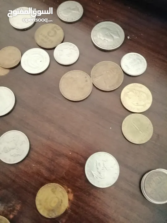 عملات قديمة للبيع اردني امريكي بريطاني ألماني عراقي خليجي يوجد قطع نوادر ومميزة
