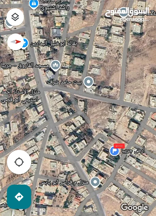 أرض سكني الزرقاء منطقة جريبة مربعة على شارعين  حوض السلايطة 440 م