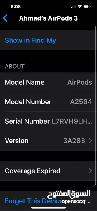 سماعة Airpods 3 كوبي ماستر طبق الاصل استعمال شهر مع علبتها