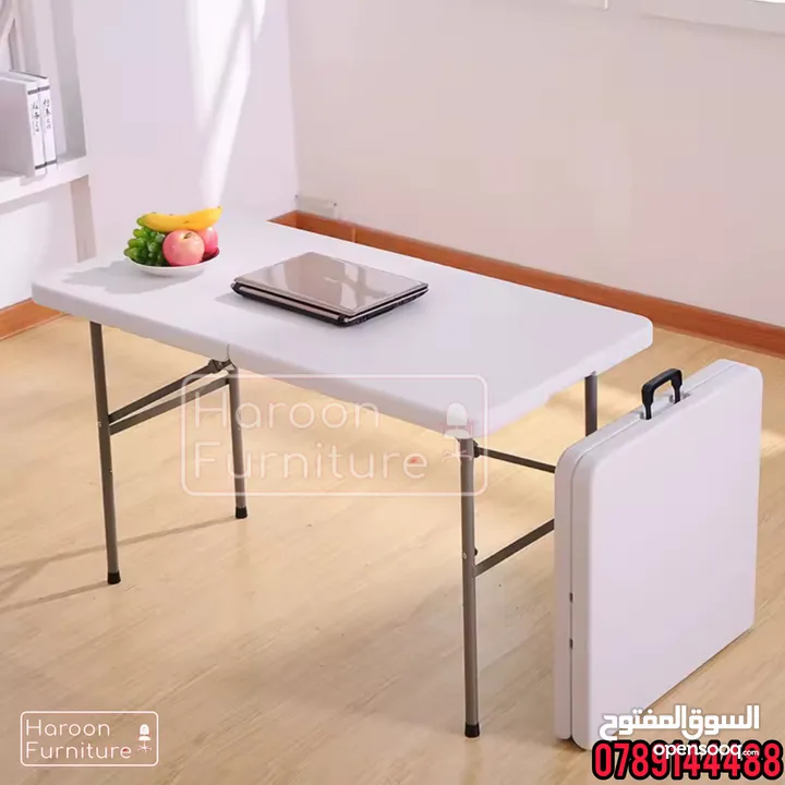 طاولة قابلة للطي من كامب ماستر (YCZ-122Z-2) لون ابيض - 4 قدم