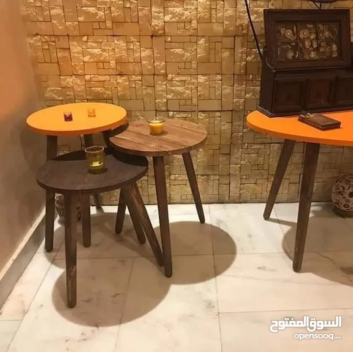 طاولات سرفيس 3 قطع ب 15 دينار  الاطقم pvc حراري  مقاوم للمي والرطوبه الخدوش ومكفولين  سارع بالطلب  .