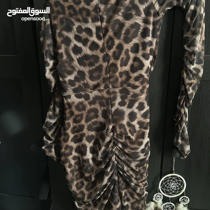 Leopard body con mini dress