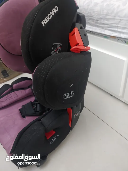 Recaro group 3 car seat with max 36kg child weight capacity