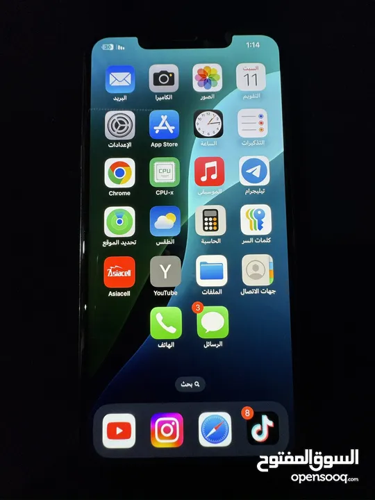 آيفون xs max للبيع الذاكرة 256 البطارية 75‎%‎