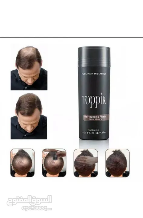 توبيك #Toppik ، الحل الفوري للشعر الخفيف والصلع تألق بشعر يبدو أكثر كثافة يعوض الشعر المفقود بزيادة