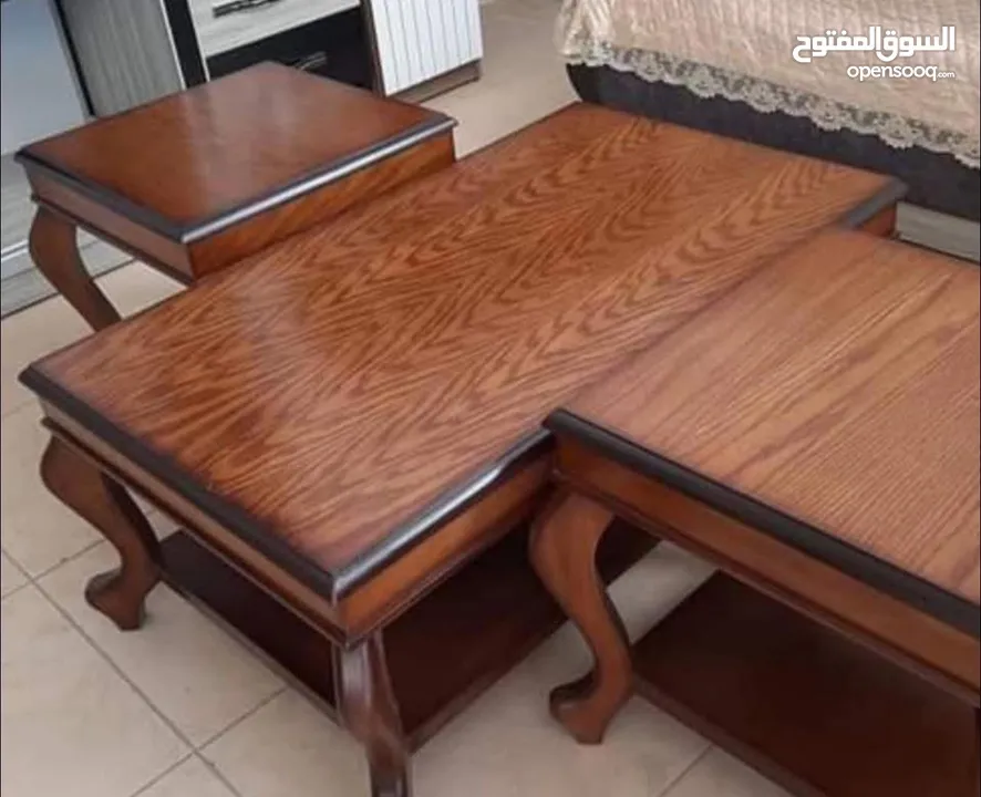 طاولات لغرف الضيوف خشب زان