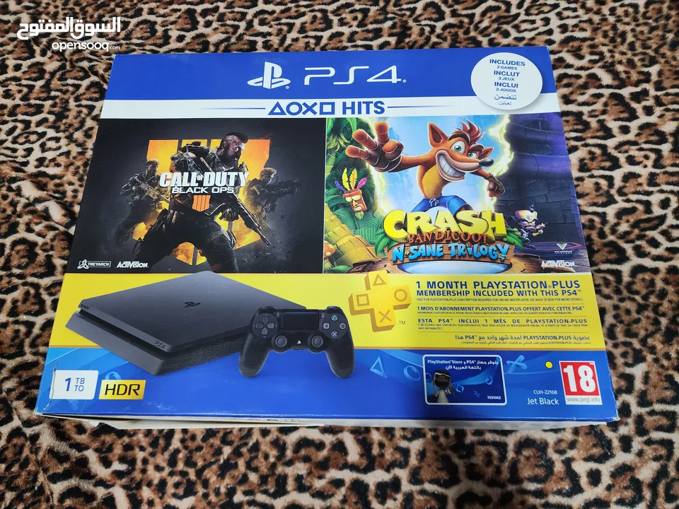 PS4 SLIM مع جميع ملحقاتها PS4 SLIM WITH ALL ACCESSORIES