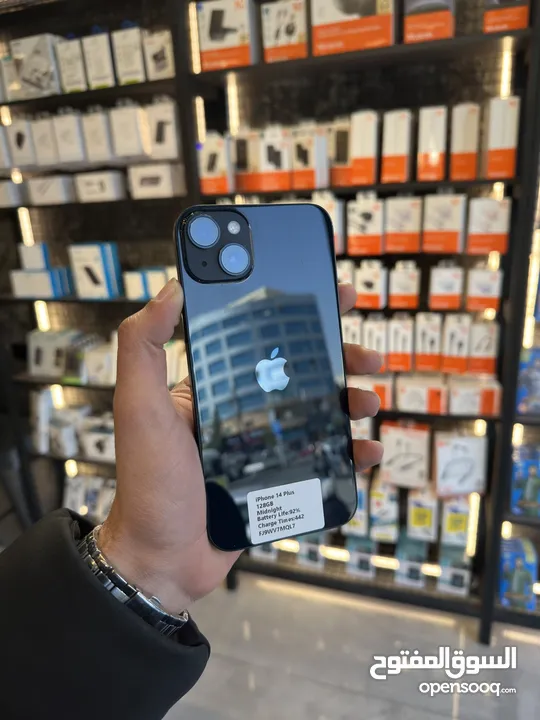 IPHONE 14 PLUS (128GB) USED LIKE NEW /// ايفون 14 بلس 128 جيجا مستعمل بحاله الجديد كفاله من فليك