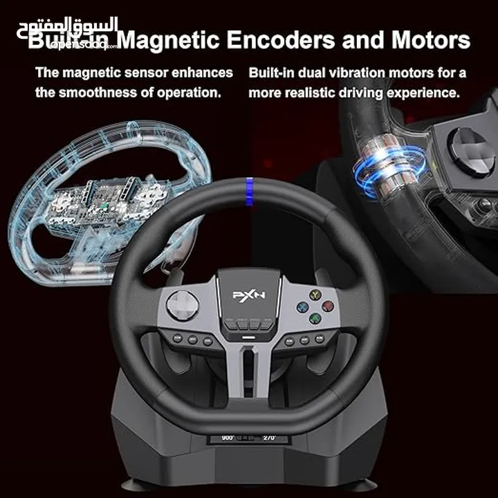 PXN-V9 Gen2 Steering Wheel Gaming, Steering Wheel Xbox PC, 270/900 ستيرنج بي اكس ان