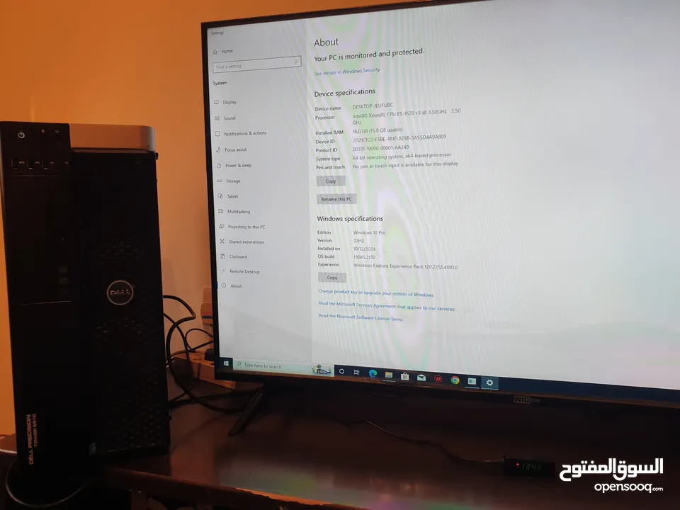للبيع جهاز PC شركة DELL ورك ستيشن مواصفاته قوية