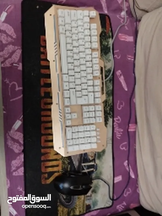 Mouse and keyboard and mouse pad