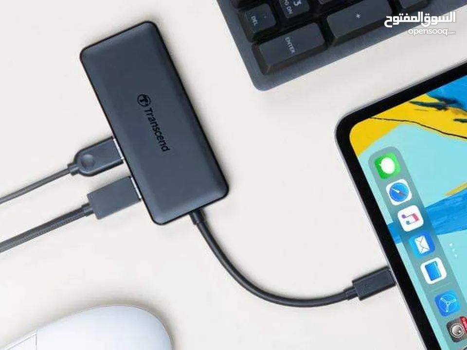 موزع USB HUB عالي السرعة 3.1 و  Transcend HUB5C Type-C 6 in one Port USB HUB SuperSpeed 3.1