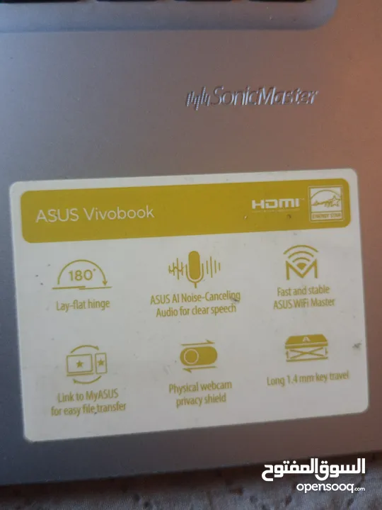 لاب توب مستعمل 5 اشهر ASUS Vivobook شبه جديد مع كرتونتو و شاحنو الأصلي