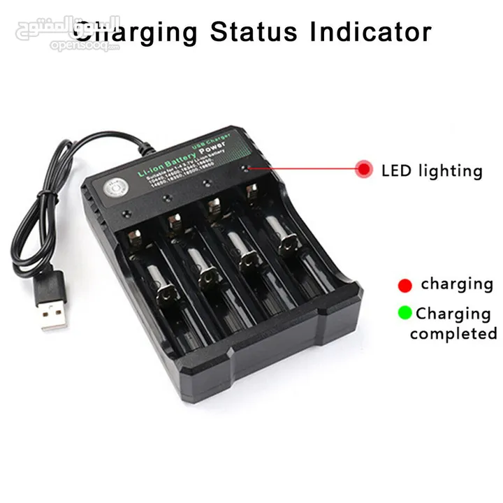 شاحن بطاريات 18650 Rechargeable Li-Ion Battery