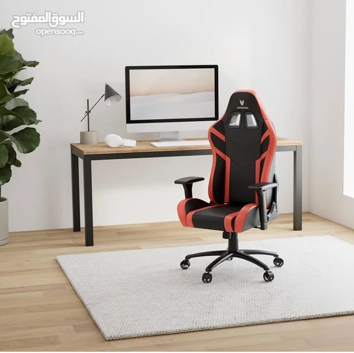 كرسي جيمينج Gaming chair مخصص للألعاب و الجلسات الطويلة قاعدة متحركة امكانيه التحكم بالظهر بسعر نار