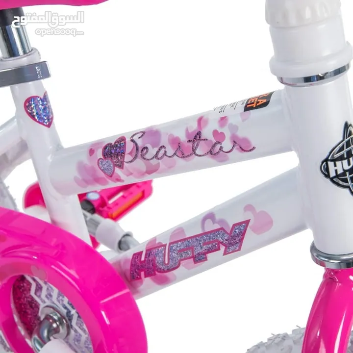 الآن لدى جزيرة الالعاب دراجة Huffy 12 inch Sea Star الامريكية للأطفال مثالية للبنات من 3 الى 6 سنوات