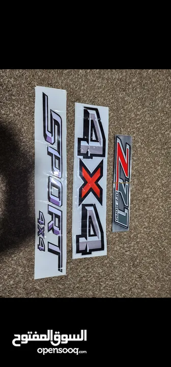 stickers for pick up....Z71,,, 4X4,,,,, sport