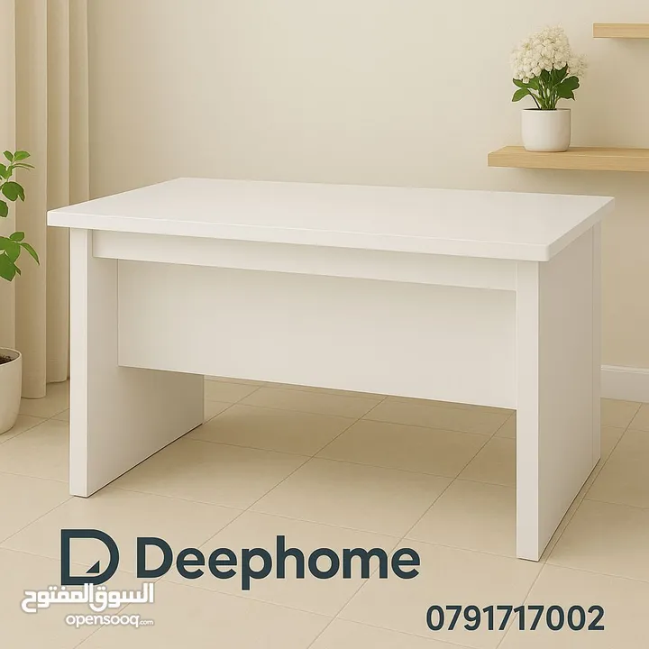 اختر مكتبك بعناية من تشكيلة Deep home الأنيقة، تصميم عملي، خامة فخمة، ومساحات تخزين تريح بالك! مكاتب
