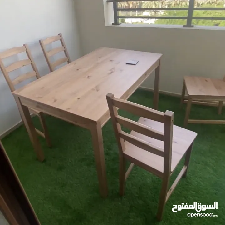 IKEA Wooden Table And 4 Chairs