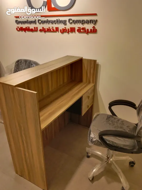 كاونتر استقبال مميز قياس 120سم عدة الوان متوفر تفصيل عالطلب حسب القياس واللون المطلوب