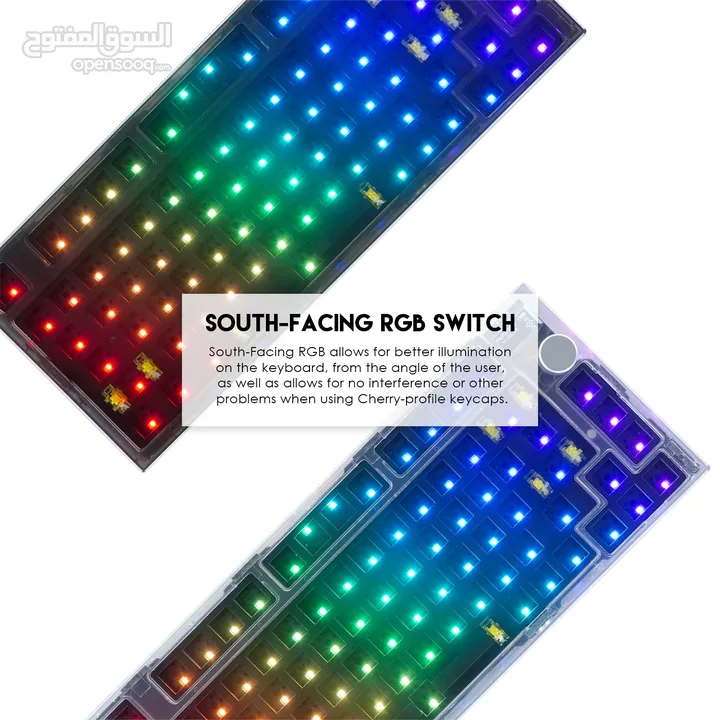 FANTECH MAXFIT81 MK910ABS FROST MODULAR BLUETOOTH, WIRELESS RGB MECHANICAL KEYBOARD – WHITE