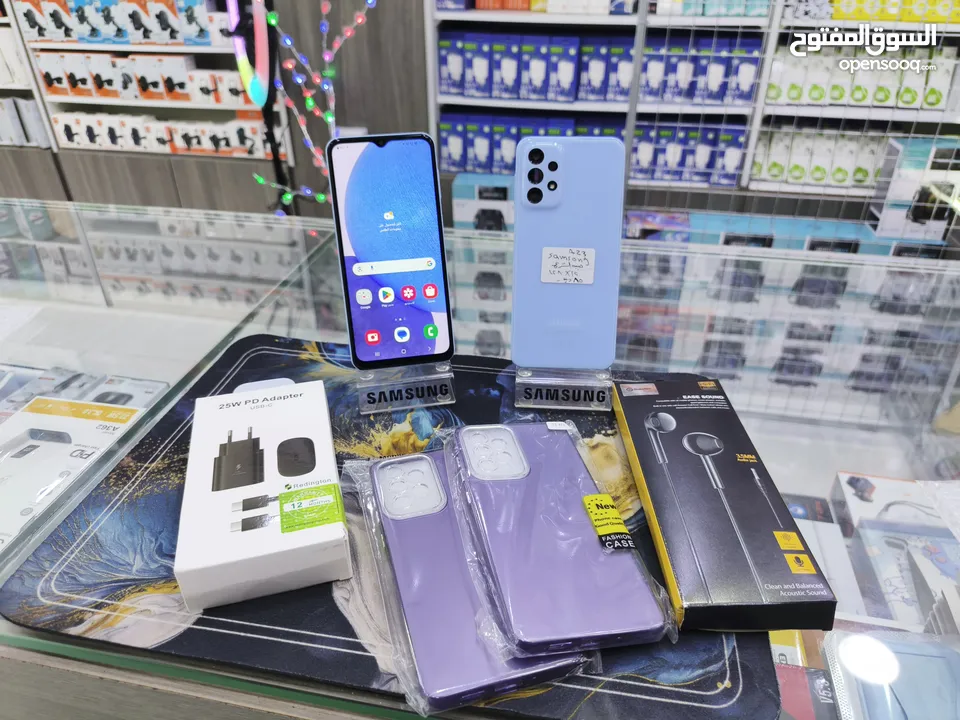 الازرق البارد متوفر SAMSUNG A23 رام 12 جيجا 128 بدون كرتونه معه بكج هدية متوفر توصيل