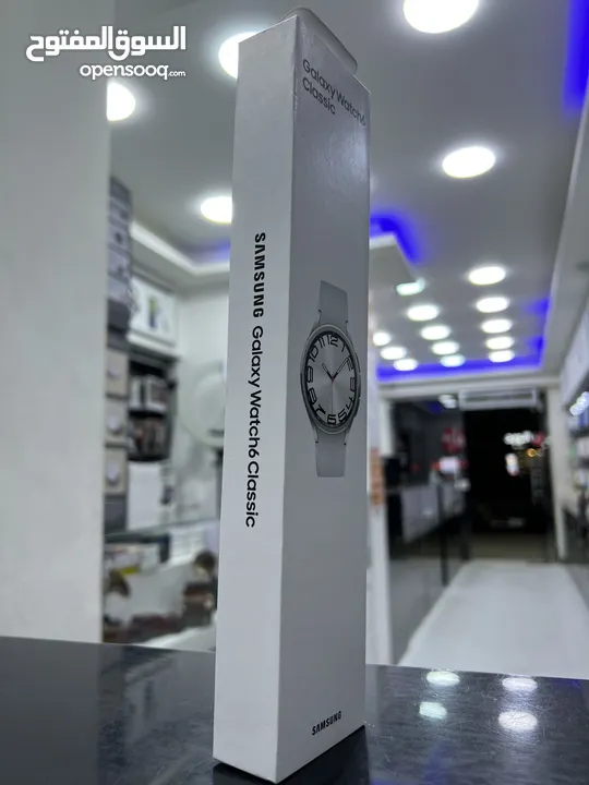 Samsung Watch 6 Classic 47mm Silver  سامسونج واتش 6 كلاسيك 47مم لون سلفر  جديدة متوفرة الام (^_^)