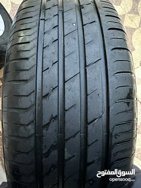 Audi Rims+tires In perfect condition/ جنطات اودي للبيع مع كوشوك