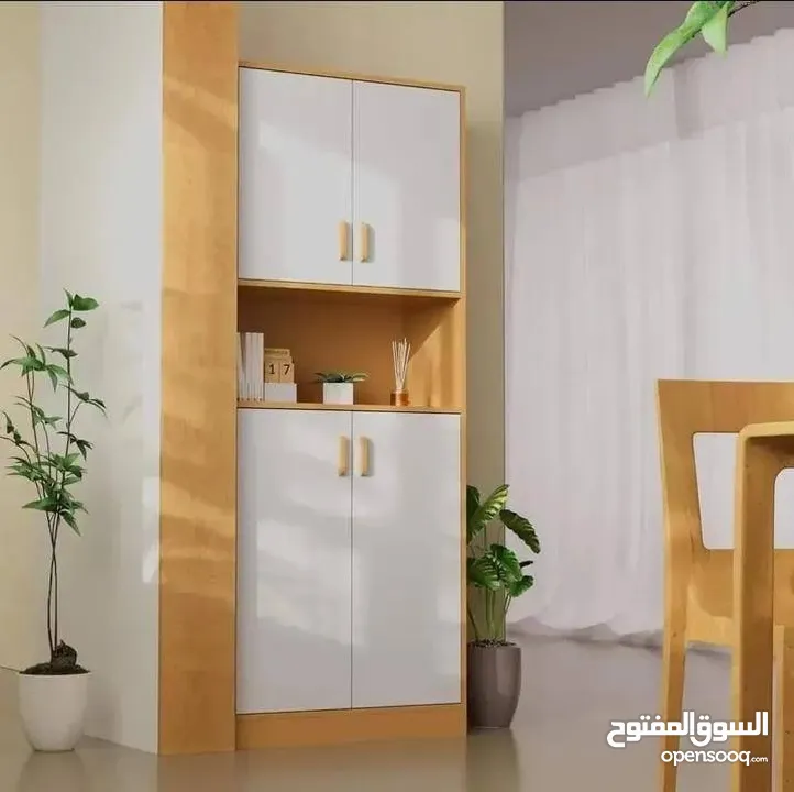 خزانة 4 ابواب مع رف وسط
