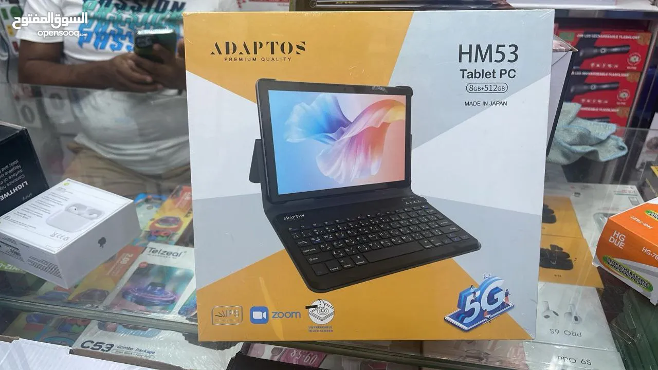 صناعة يابانية  تابلت ADAPTOS HM53 Tablet PC8GB Ram 512GB Rom IPS Display 8 Inch Zoo