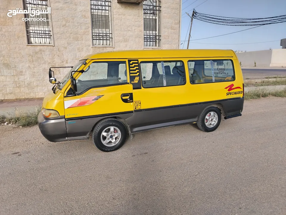 باص 2002- h100 ماتور27 عادي لمتد للبيع نقل مشترك عدد الركاب 5  موجود قاطع