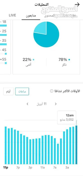 حساب تيكتوك 26الف متابع الحساب للبيع الصامل وتساب