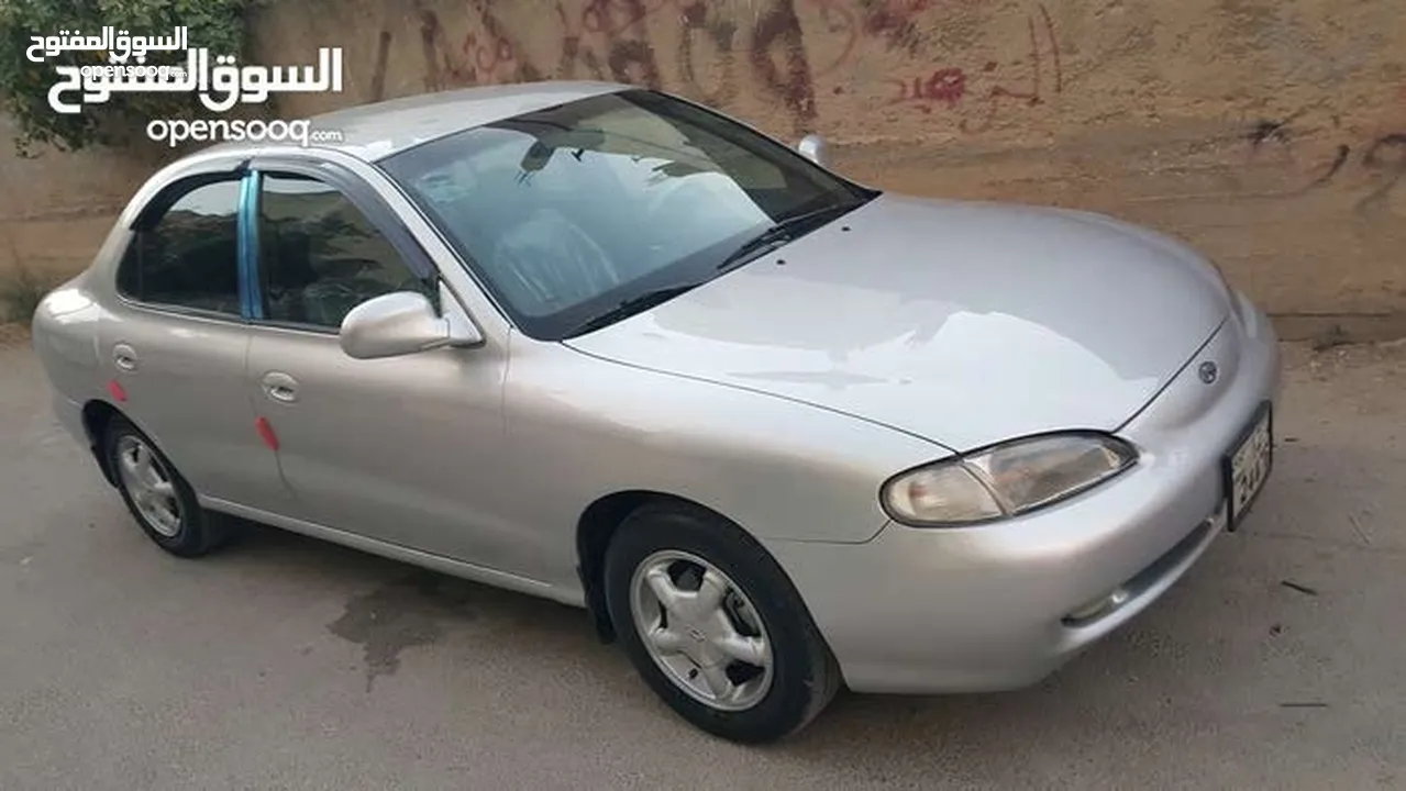 هونداي افانتي لون سلفر 97 فحص اربعه جيد أمامي جيد قصعات وخلفي جيدات