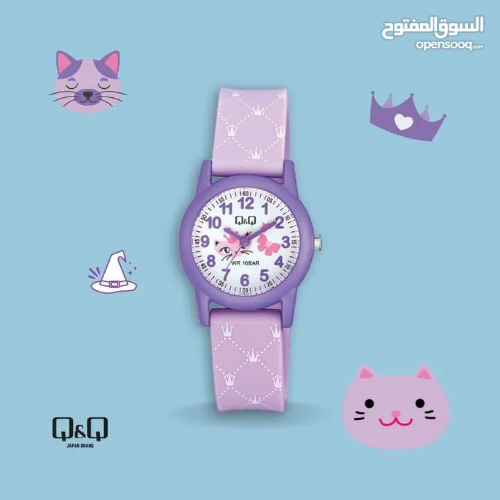 ساعات Q&Q للاطفال ولادي و بناتي عدة رسومات
