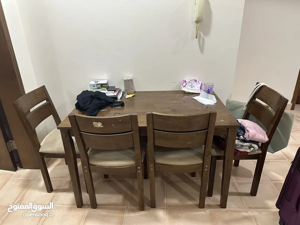 Dining table with four chairs