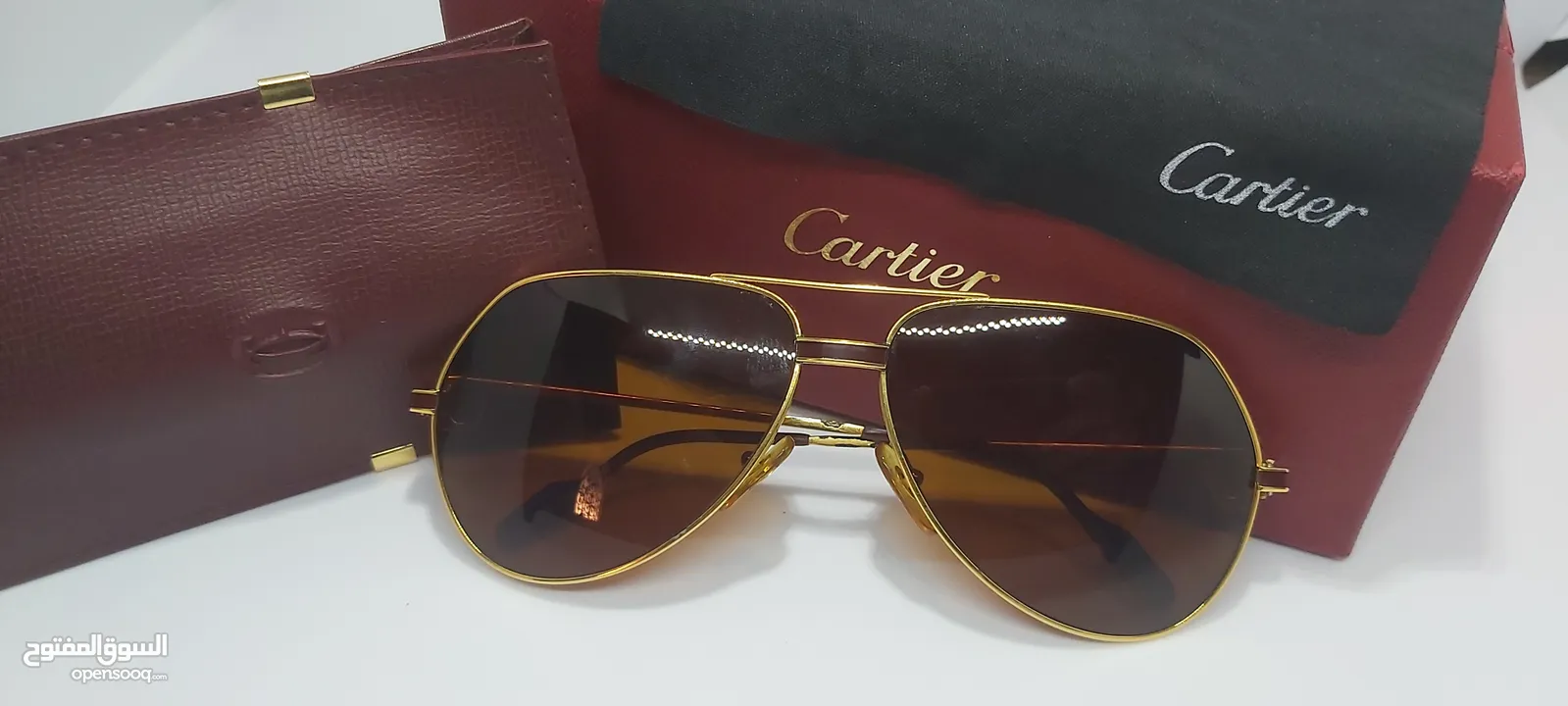نظاره كارتير فرنسيه  اصليه Cartier Original حجم 62 بحاله ممتازه من النوادر..