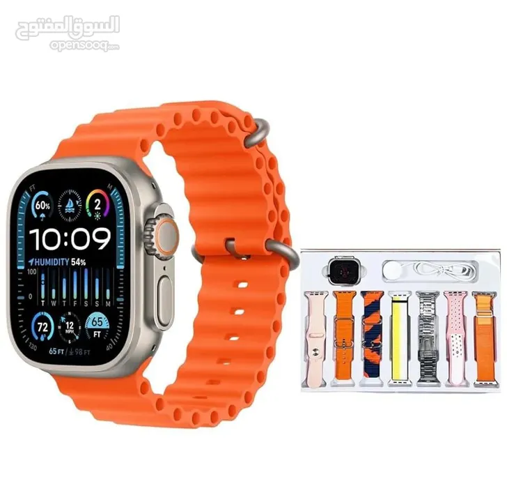 ساعة ذكية( ULTRA 2( 7 in 1 strap    ساعة الترا الذكية – الإصدار الجديد بالحجم الكبير 49mm متوفرة