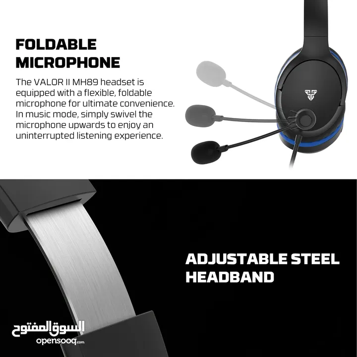 FANTECH MH89 VALOR II Multi-Platform Gaming Headset سماعة فانتيك ابيض واسود