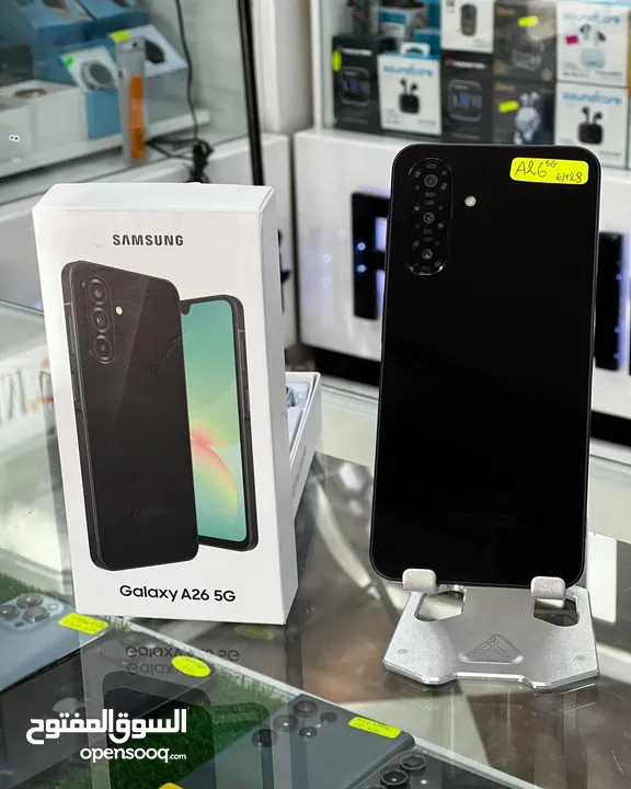 جديد Samsung A26 5G رام 12 و 16  جيجا 256  مكفول سنة هدية كفر ولزقة وشاحن الاصلي متوفر توصيل