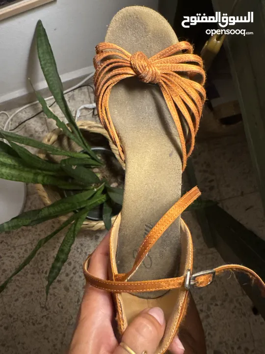 Professional Latin Dance Shoes Size 38 Bronze