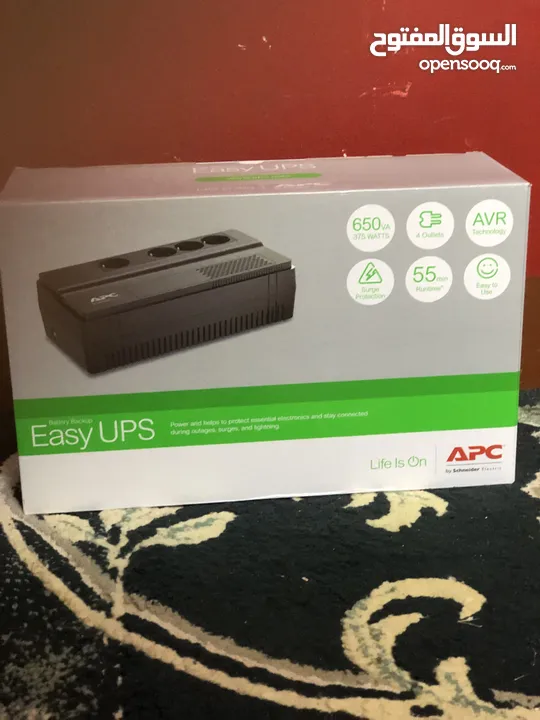 APC Easy UPS BV 650VA, AVR, Schuko Outlet, 230V - ‎BV650I-GR