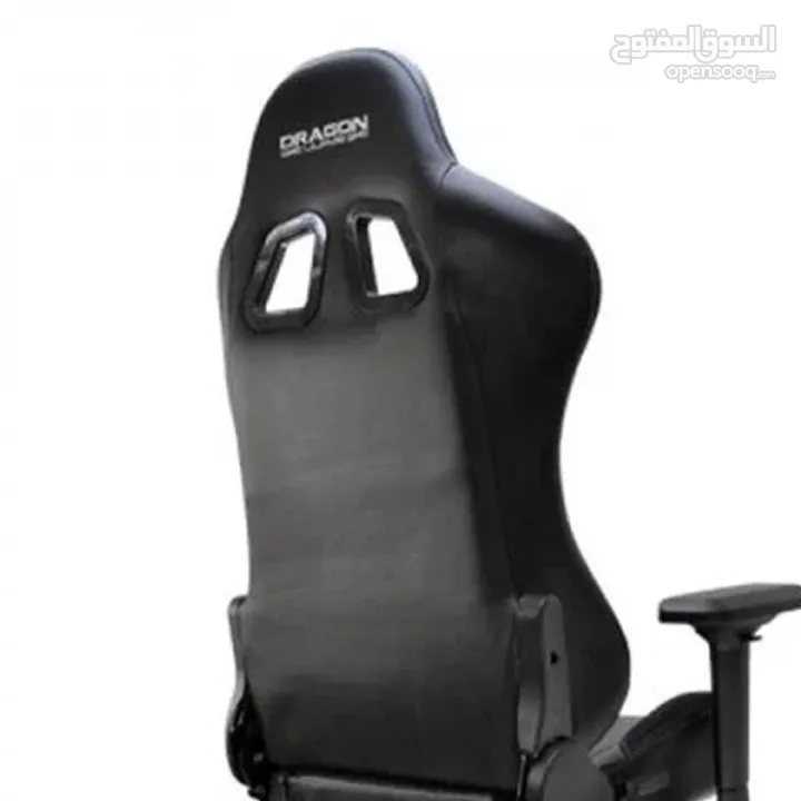 كرسي جيمنغ مريح لساعات اللعب الطويلة لون اسود  Dragon War Gaming Chair GC-003 السعر شامل التوصيل