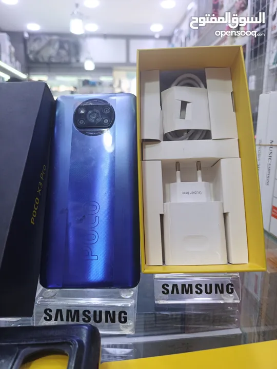 جهاز  مستخدم نظيف 256g 16ram Poco x3 pro سفاح الألعاب كامل اغراضو