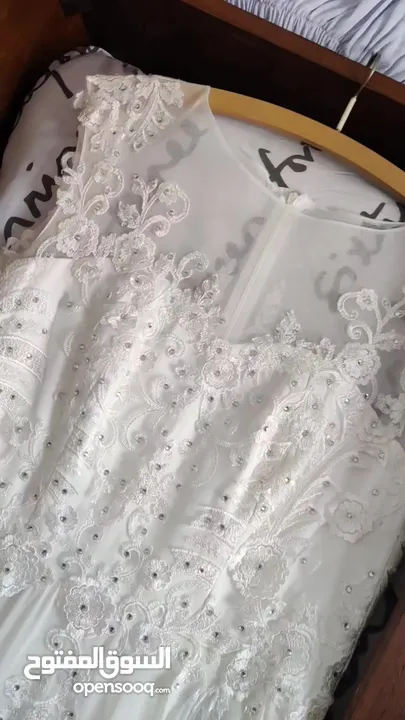 فستان عرس ابيض راقي جدا