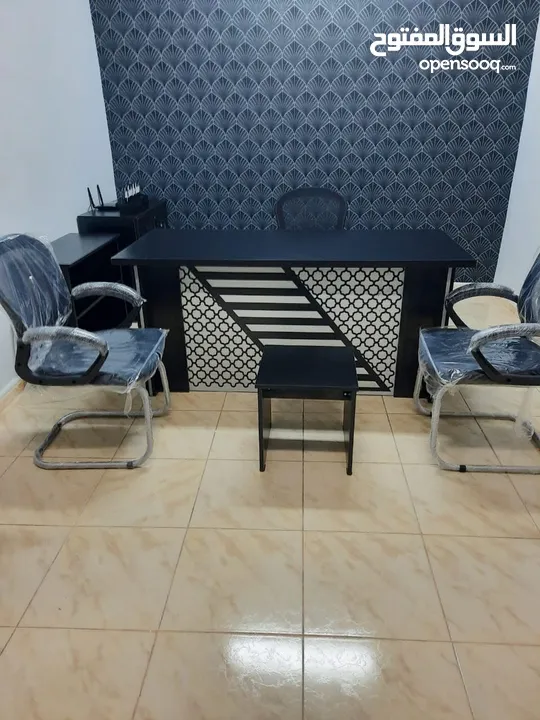 طقم مكتب مدير كامل مع كراسي عدد3 شامل التوصيل والتركيب عمان فقط