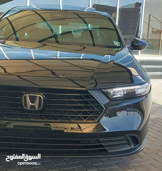 هوندا اكورد موديل 2024 لون اسود فحص كامل تصلح للاعفاءات اوالعمومي اومجمركة